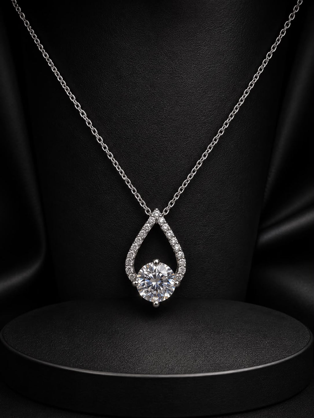 Elegant Teardrop Solitaire Pendant