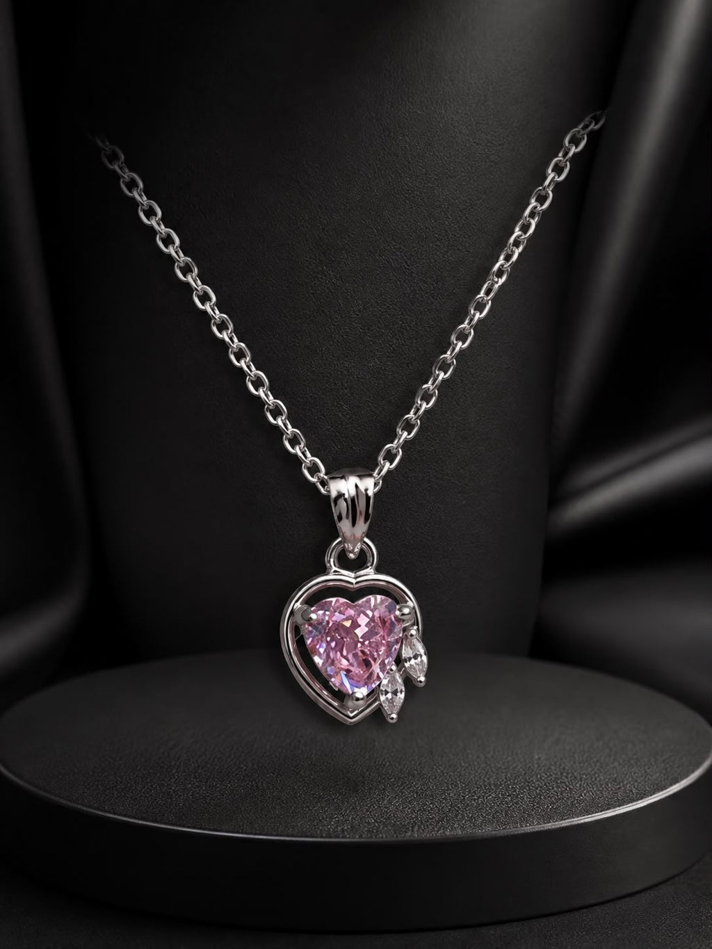 Elegant Pink Heart Pendant