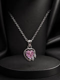 Elegant Pink Heart Pendant