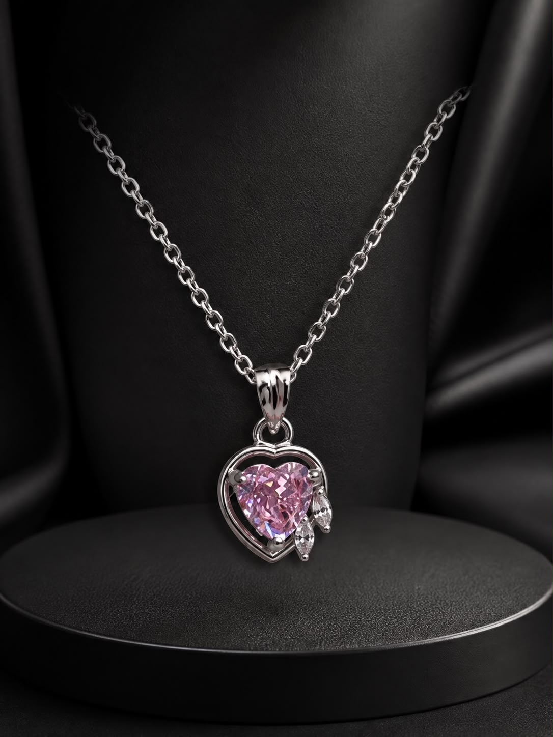 Elegant Pink Heart Pendant