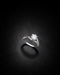 Elegant Solitaire Silver Ring