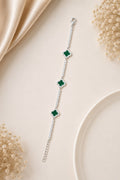 Elegant Green Clover Bracelet