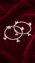 Elegant Silver Baby Kada Set with Bell Charms