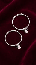 Silver Baby Kada Set with Cute Cow Charms