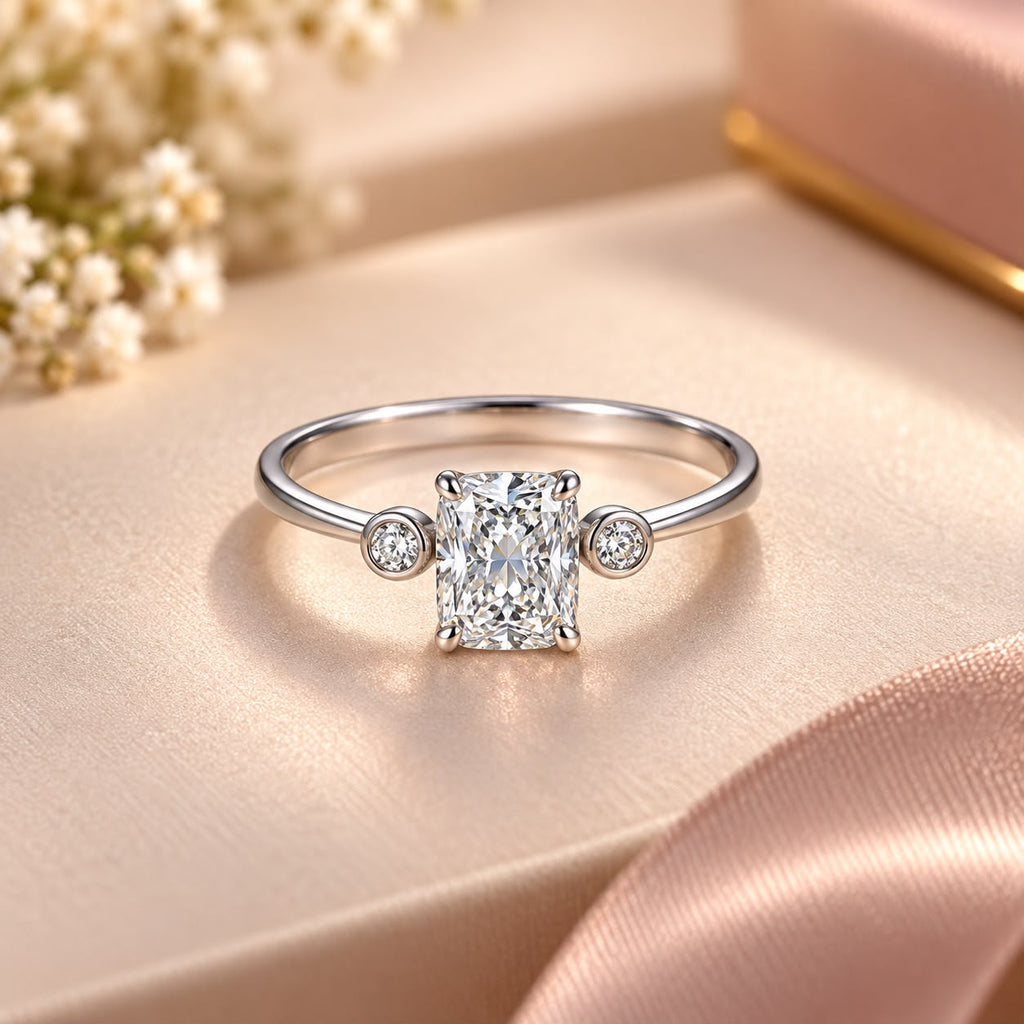 Elegant Rectangular Diamond Ring
