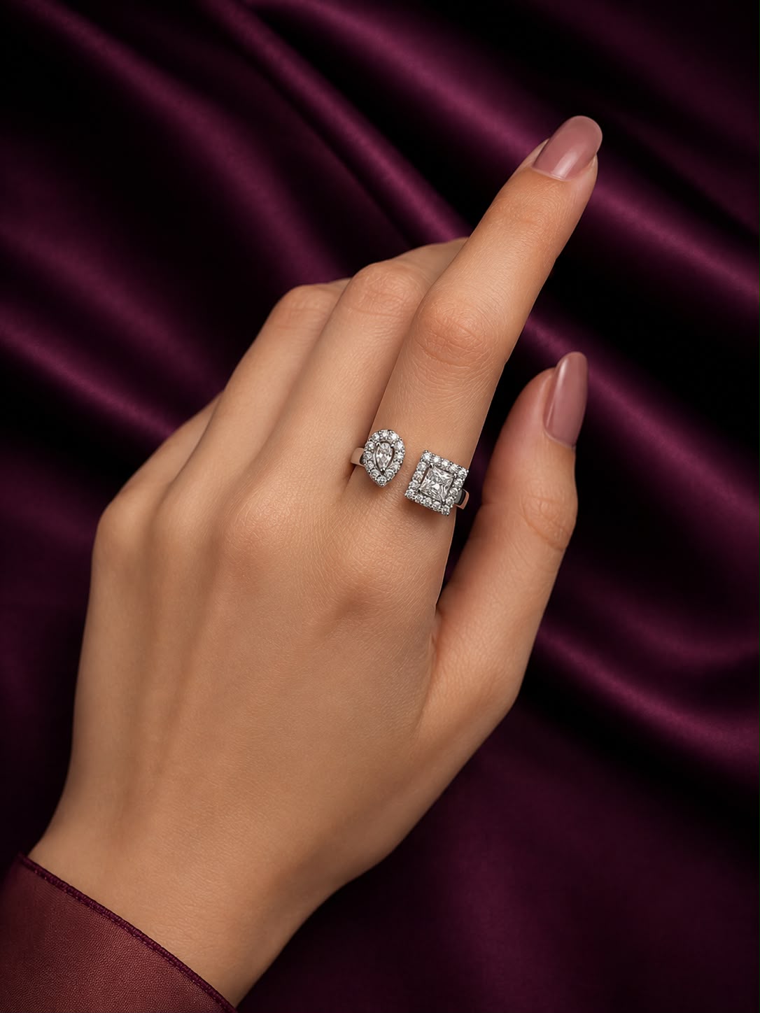 Dual Halo Open Ring