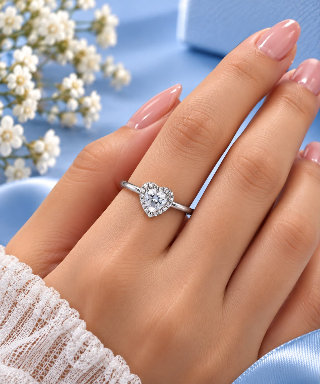 Heart-Shaped Diamond Ring