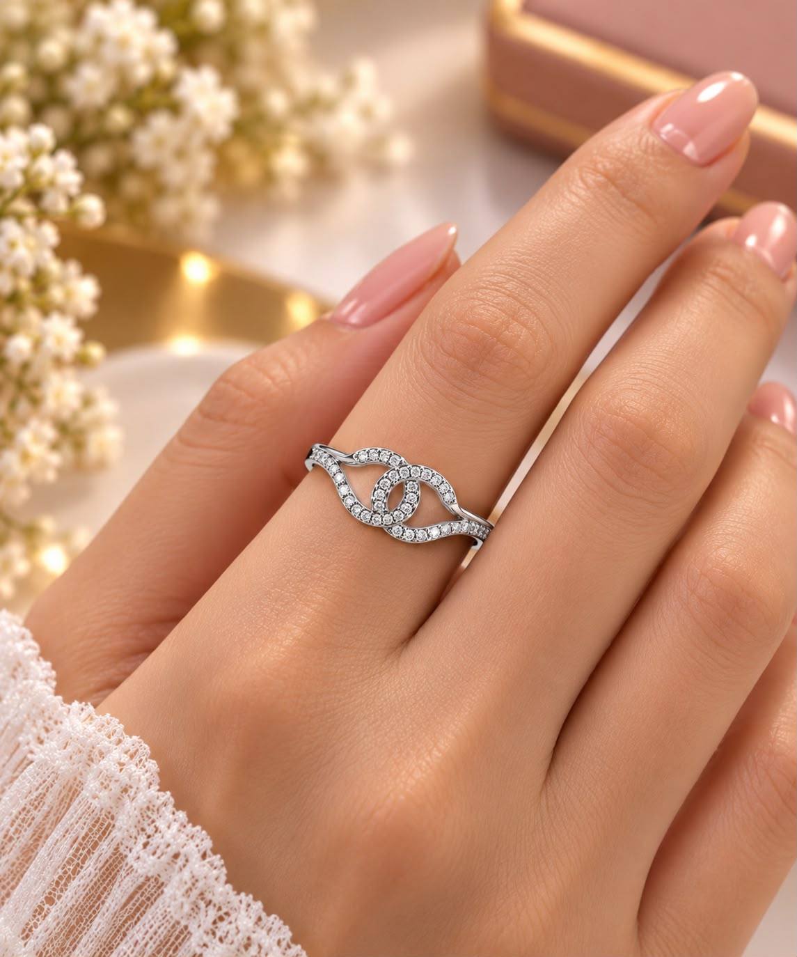 Elegant Interlocking Diamond Ring