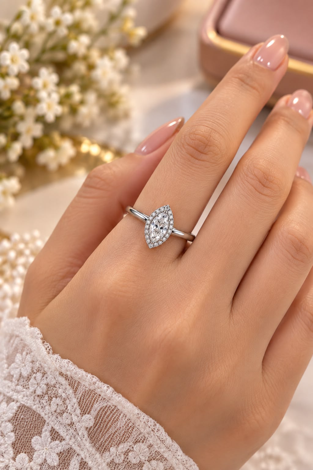 Marquise-Cut Diamond Ring